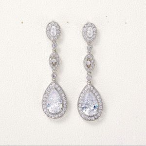 Women's Cubic Zirconia Dangle Earrings Teardrop - Crystal Rhinestones Jewelry